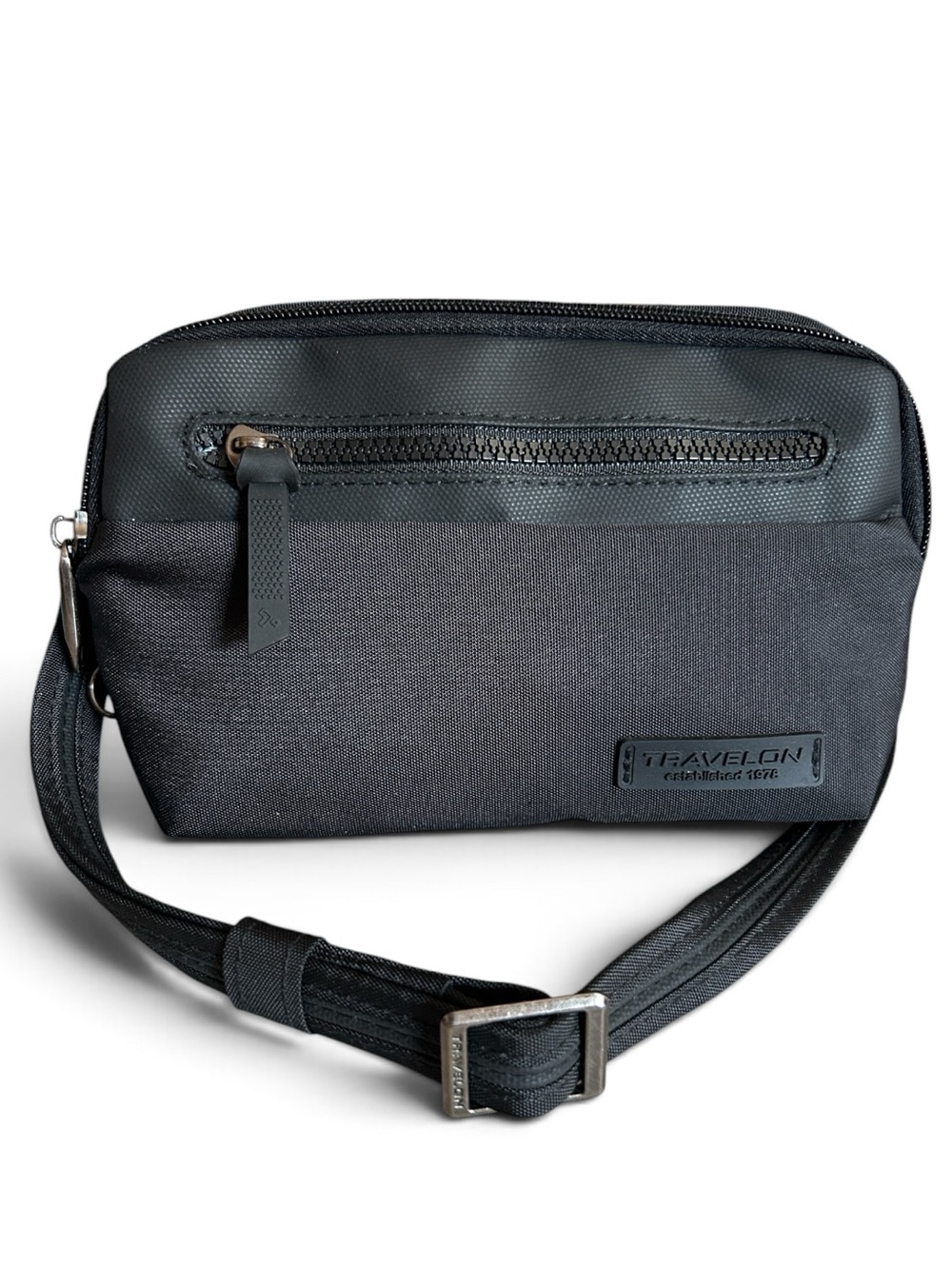 Travelon Anti-Theft Metro Convertible Small Crossbody Belt Bag in Black